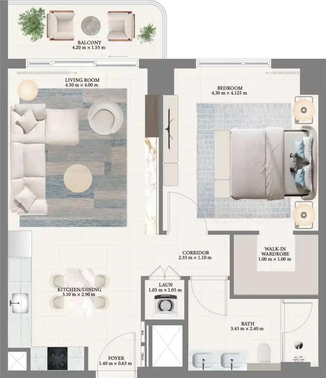 1 Bedroom Apartment